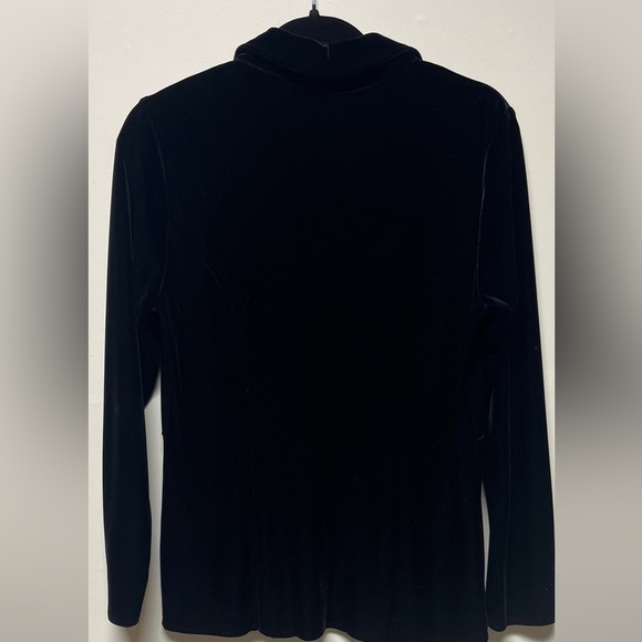 Vintage Gorgeous Harve Bernard By Bernard Holtzman Blk Velvet Button Down Size S - Picture 5 of 7